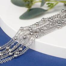 100/500cm Flat O-Shape Beaded Chain, 3.2mm Copper-Tone Twisted Design, Fashionable DIY Jewelry Making Accessory - Multicolor - View 10