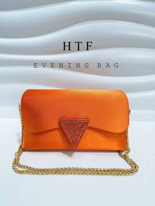 Women's Evening Bag Ladies Day Clutch Envelope Handbag Daily Clutch Wedding Party Bling Gold Chain Crossbody Bags Evening Envelope Handbag Prom Sequin Clutch Purse Chain Shoulder Cross Body Bag For Party