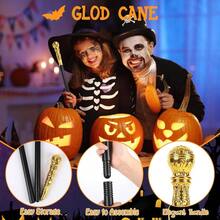 Gold Costume Walking Cane U2013 Elegant Prop Stick Dress Pimp Canes Halloween Staff Costume Accessories Adults And - 金色 - 查看 3