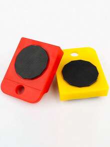 1 juego/5 PIEZAS Juego de herramientas elevadoras y deslizantes de muebles de uso pesado con ruedas giratorias de 360° - 5 deslizadores de piso antiarañazos, base con polea para mover artículos grandes, construcción resistente, diseño ergonómico, para madera/baldosa/alfombra | Sistema de mudanza profesional para sofá/cómoda/refrigerador | Artículos esenciales para mudanza de apartamento, montaje de dormitorio y herramientas de renovación del hogar | Elevadores de palanca ergonómicos, muy adecuados para renovación de la casa, mudanza, mudanzas, almacenes (Rojo)