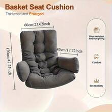 1PC Multi-Functional Rocking Chair Cushion, Suitable For Chairs, Hanging Baskets And Recliners. Seat Pad Egg Shaped Hammock Base Pillow Suspended Basket Rest, Suspended Seating Comfort, Egg Shaped Pillow, Hammock Base Cushion, Contemporary Pillow Style, Egg Shaped Design, Durable Stitching