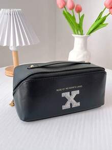 1pc Waterproof PU Leather Makeup Bag, Transparent Toiletry Bag, Large Capacity Travel & Swimming Bag, Dry & Wet Separation Cosmetic Organizer Bag, Portable Waterproof Toiletry Bag, Travel & Swimming Bag, Bathing & Fitness Organizer Bag, Transparent Waterproof Beach Bag, Oval Cylindrical Beach Tote, Transparent Beach Bag, Shoulder Bag, Swimming Bag, Bathing Organizer Bag - Multicolor - View 7