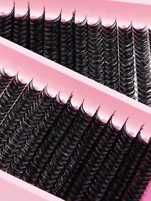 224/252/280 Clusters Of False Eyelashes, D Curl, 50D/60D/80D/100D Strands, 12-18mm, Long-Lasting, Fine, Ultra-Light False Eyelash Tool Set, Dense Eye-Enhancing Tool Set, Suitable For Weddings, Christmas Parties, Travel, Daily Wear, Eyelash Extensions, Beginner Makeup Segmented Eyelashes. - Multicolor - View 10