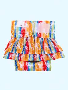 1 pièce de couches lavables réutilisables pour chienne, de haute qualité et très absorbantes, convenant aux chaleurs, à l'incontinence et à l'apprentissage pour chiots - Multicolore - Voir 2