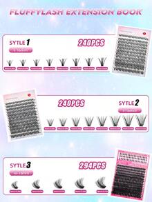 12pcs/Set False Eyelashes, Including Super Dense/Extra Dense/Dense/Voluminous/Spiky/Lower Lash Sets, Waterproof Material, Suitable For Beginners And Experienced Users, Easy To Wear At Home, Soft And Comfortable, Create Natural Makeup Look, Suitable For Daily Makeup - 黑色 - 查看 5