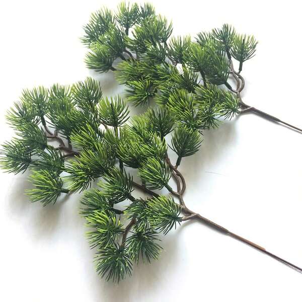 4pcs Artificial Pine Branches - Perfect For DIY Christmas Crafts, Home & Office Decor - Faux Pine Sprigs - Versatile For Holiday Parties, Cafes & More - Ideal Gift For Christmas Lovers & Home Decor Enthusiasts