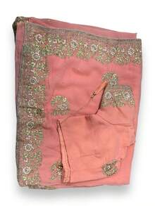 Traditional Designer Saree With Ready Blouse, Elegant  Cultural Wear, 016 - Multicolor - View 10