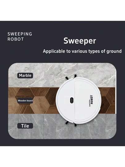 Robot Stofzuiger Cleaner, One Touch Start, Slim Mop, Cleaning Debris, Pet Hair, Hard Floors (Battery Operated) view 7