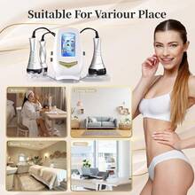 Pulsovital Dispositivo de Radiofrecuencia de Cavitación Ultrasónica, Radiofrecuencia Facial y Corporal,40K 3 en 1 Máquina de Belleza, Masajeador Celulitis Grasa para Abdomen, Cintura, Brazos, Piernas y Caderas - Tipo de Enchufe A USA (110-127V) - Ver 1