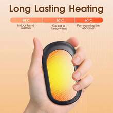 2 pièces Capacité totale 2000 mAh Réchauffe-mains magnétique portatif à chauffage rapide avec batterie longue durée et trois niveaux réglables. Chauffe-mains électrique réutilisable de taille paume portable avec grandes poches. Un incontournable pour les voyages, les cadeaux de Noël, les activités de plein air, la chasse, le golf, les déplacements, le camping et un accessoire de réchauffement hivernal indispensable pour les femmes et les hommes. Cadeaux de Noël, Réchauffe-mains, Cadeaux pour hommes, Remplissages de bas de Noël, Réchauffe-mains rechargeables