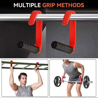 2 piezas Mancuerna con agarre recubierto, Asa de banda de resistencia, Accesorios de equipo de gimnasio y fitness