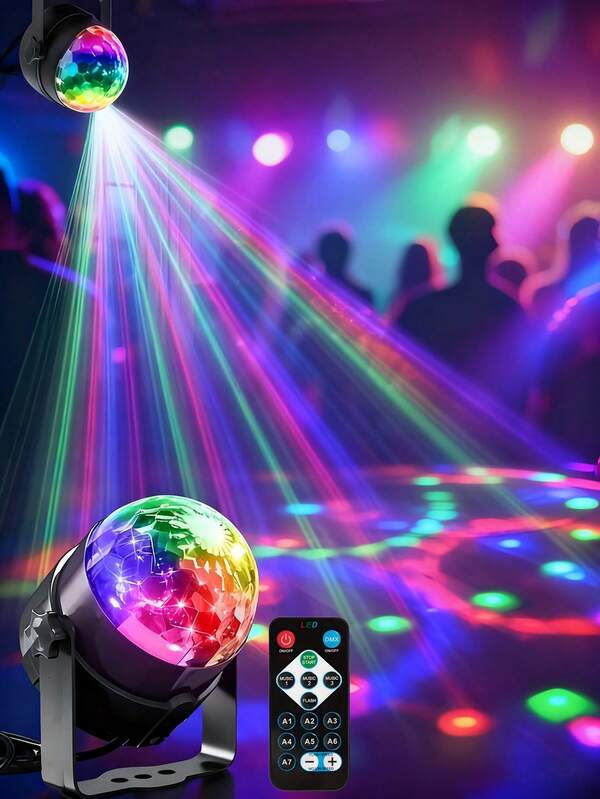 USB Powered LED Disco Ball Light - Multifunctional Indoor Crystal Magic Ball Projector Lamp, Suitable For Parties, Dance Halls, Karaoke, Room Decor, Christmas, Halloween Atmosphere Decoration, Holiday Gift For Friends And Family