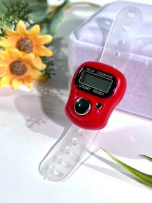 迷你电子手指计数器/环形手动计数器，手压式人流量计数器，随机颜色Tasbih，小巧可爱，使用方便，适用于编织，祈祷计数等。