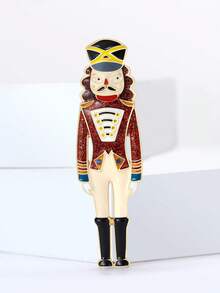 Christmas Rhinestone Elk Design Brooch