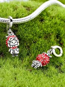 Cute Character Enamel Charm Set - Silver Plated DIY Jewelry Gifts