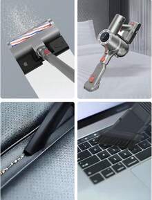 ANNA TOSANI Aspiradora Escoba sin Cable con Leds, 300W Aspiradora sin Cable Potente Autonomía 40mins con OLED Pantalla Táctil, Aspiradora de Mano para Suelos, Alfombras y Pelo de Mascotas : Hogar y Cocina - 1 - Ver 4