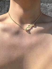 Snake Chain Necklace For Men, 18K Gold Plated Cuban Link Choker, Full Zirconia Inlay, Hip Hop Jewelry, Fashion Statement Collar Necklace - Gold - View 7