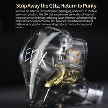 KZ EDX Lite Wired IEM Earphones, DD HiFi Stereo Earphones For Music, Calls & Gaming With Noise Cancellation (Transparent) - Clear - View 2