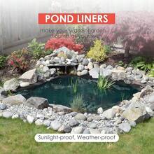Teichfolie, 20 x 25 ft schwarze LLDPE-Teichfolien, 20 Mil dick, robuste Dichtungsfolie, leicht zu schneiden und UV-beständig, Teichmembran, Gartenteichplane für Fischteiche, Fontänen, Wassergärten und Wasserfälle