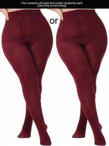 女士加大码连裤袜，超柔软80D半透明弹力连裤袜，尺码1XL-4XL，舒适保暖 - 彩色 - 查看 3