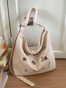 Stylowa, minimalistyczna i wszechstronna torebka, idealna do dojazdów do pracy, życia w mieście i na kampusie, z delikatnym akcentem - Biały - Zobacz 2