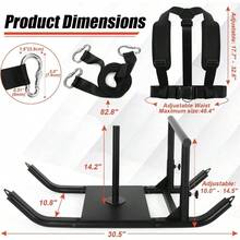 GDFISH Large Weight Sled, Adjustable Height Handle Push Sleds, Workout Fitness Sled Training Running Speed, Compatible With 1 2 Weight Plate, Easy Obstacle Grass, Sand, Cement