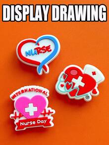 8 PCS Healthcare Love Series, Cartoon Medical Series Shoe Decorations, Nurse Uniform And Mask Shoe Accessories, Medical Kit Infusion Bags Ambulance Sandal Decorations, Suitable For Sandals, Garden Shoes, DIY Accessories, Party Gifts