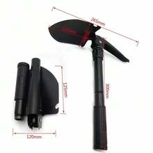 Folding Military Shovel Survival Spade Emergency Garden Camping Outdoor Tool - Black - View 5