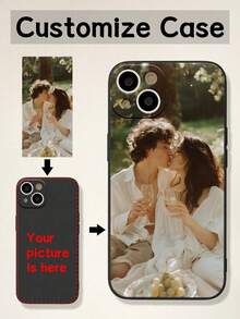 1pc Customized Allover Print Phone Case, Personalized Full-Print Protective Cover, Customizable Phone Case, Suitable For Christmas, Halloween, Anniversary, Valentine's Day, Birthday, Wedding, Mother's Day, Father's Day, Best Friend, Gift For Mom/Dad, Girlfriend, Boyfriend