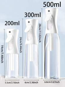 1 pieza Botella de rociado de alta presión de estilo minimalista y transparente, hecha de material PET, atomización ultrafina, presurización continua, adecuada para desinfección con alcohol/refrescante de maquillaje/dilución de líquidos/esterilización del hogar, a prueba de fugas y anti-obstrucción, cabezal de rociado pequeño de tipo presión, producto práctico de limpieza del hogar y belleza, excelente regalo para el Día de la Madre - Multicolor 1 - Ver 9