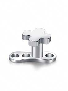 14G Dermal Anchor Tops And Base 316L Stainless Steel Dainty CZ Microdermals Body Piercings Studs Punk Personalized Jewelry Gifts For Women Hypoallergenic Multiple Styles - Silver - View 4