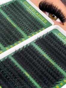 600/570/300/270支/包 单根假睫毛，蓬松浓密，30D+40D+50D+60D+80D+100D+100D+120D 单根假睫毛，浓密卷翘，D型卷度，10-16毫米纤细，适合日常佩戴、派对、音乐节、万圣节、圣诞节等场合，打造完美妆容。防水合成貂毛材质。 - DD - 查看 4