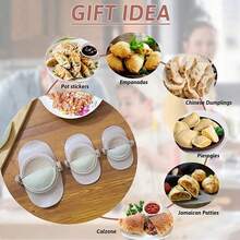 1/3件套饺子模具，3种尺寸饺子模具，可制作意大利饺子和馅饼，设计紧凑，多尺寸压模，结构坚固，高品质压模 - 多色 - 查看 3