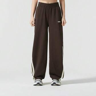 Adidas 阿迪达斯2025新款女子休闲宽松阔腿百搭裤