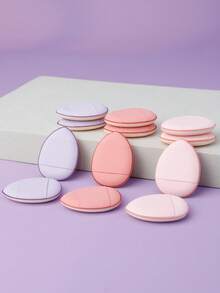 4个迷你指套粉扑粉底液小气垫散粉海绵面部遮瑕BB霜化妆工具 - 彩色 - 查看 3