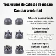 Masajeador eléctrico portátil para cuello y espalda con martillo de percusión para tejido profundo - Blanco - Ver 5