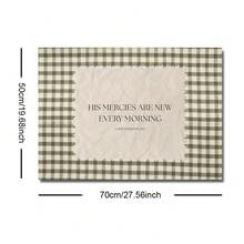 1 件带框/无框新款 Mercies 绿色格子圣经经文帆布海报基督教名言复古墙壁艺术印刷简约美学装饰画适用于公寓、客厅、卧室、现代家居装饰 - 彩色 - 查看 9