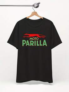 Moto Parilla Motorcycle T-Shirt, Italy Italian Vintage R Racing Motorcycles - Style 10 - View 1