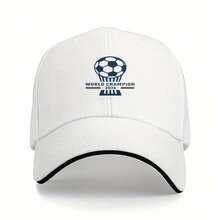 1pc Soccer Ball Trophy "WORLD CRAMPIO 51.46meter, Adjustable Baseball Cap, Trucker Hat, Unisex - Claret - View 6