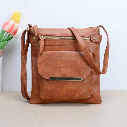 Vintage Design Women Crossbody Bags Soft Pu Leather Casual Shoulder Bag Ladies Handbags And Purses