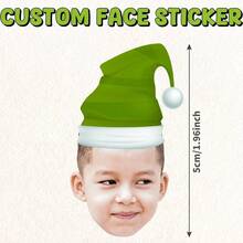 1/10/20/40/80pcsCustom Christmas Face Stickers | Christmas Present Face Stickers | Present Stickers | Custom Face Sticker | Christmas Gift | Face Sticker,Present Stickers,Gift Face Sticker,Holiday Stickers,Custom Face Stickers,Face Photo Sticker,Face Picture Confeti,Sticks With Face,Face Hat Sticker,Face As A Sticker,Face Cutout Confetti,Face Decals - Multicolor - View 5