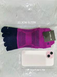 1双/3双装 WRELS 男女通用分趾袜，五趾设计。网眼材质，吸湿透气。符合人体工学的后跟设计，适合日常穿着和运动。 - 彩色 - 查看 14