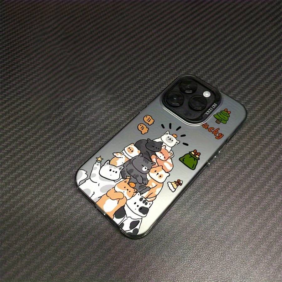 Funda de Teléfono Árbol de Navidad, Compatible con 15/15 Plus/15 Pro/15 Pro Max, 14/14 Plus/14 Pro/14 Pro Max, 13/13 Pro/13 Pro Max, 12/12 Pro/12 Pro Max, 11/11 Pro/11 Pro Max, 7/8 Plus, Xr/Xs Max - Colores mixtos - Ver 1