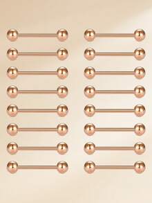 TOKRING 8 Pairs/Set Casual 14G Transparent Bioflex Flexible Acrylic Straight Bar Tongue Rings/Nipple Rings/Piercing Retainers 12mm 14mm 16mm 19mm, Transparent Plastic Tongue Rings/Industrial Earrings/Pregnancy Belly Button Rings Bioflex Flexible Acrylic Straight Bar Piercing Jewelry Retainers, Suitable For Work And Sports - Straight Tongue Ring - View 22