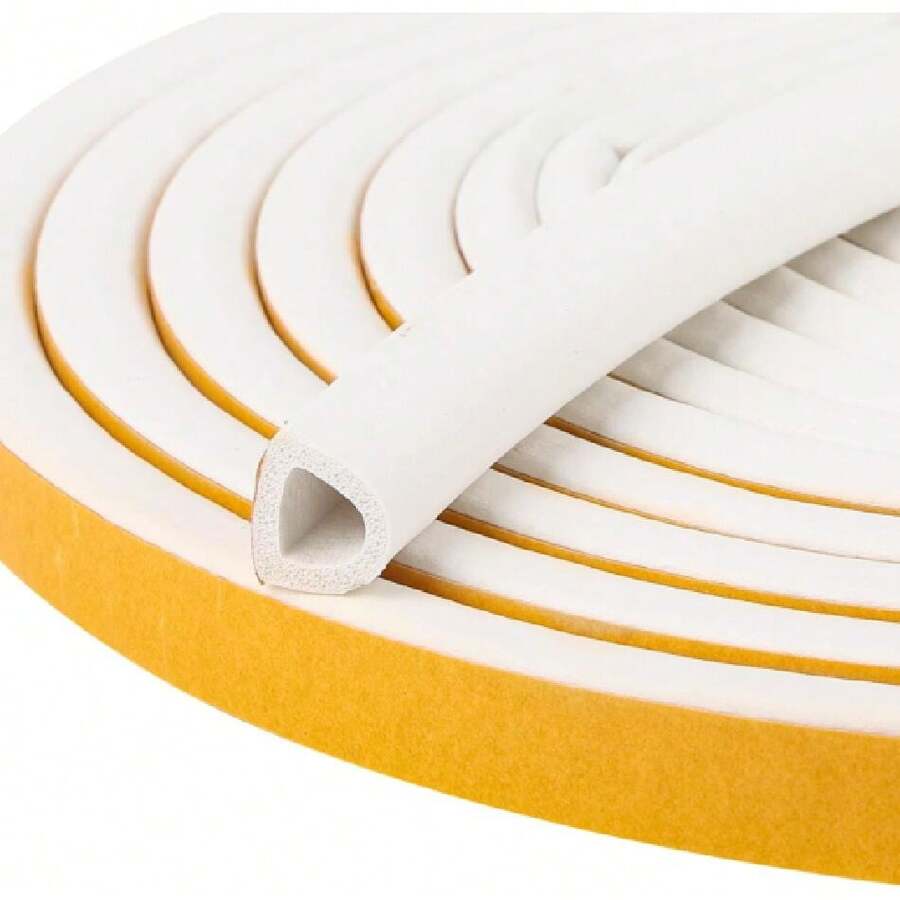19.7Feet Rubber Weather Stripping Door Seal, Self-Adhesive Seals For Door Window Gap, Soundproofing, Insulation Strip, Door Sealers For Door Frame (White),24337857 - 白色 - 查看 1