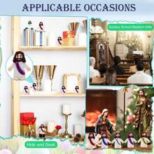 50PCS Little Jesus Figures, Mini Jesus Figurines In Bulk, Multicolor Tiny Jesus Figures, Miniature Figurines To Hide And Seek Religious Gifts For Easter Egg Stuffers - Nhiều màu - Xem 4