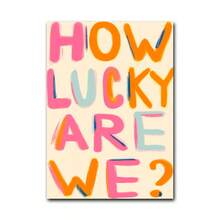 1pc/Set How Lucky Are We Inspirational Quotes Wall Art Print, Orange Pink Poster, Preppy Print, Retro Wall Art, Aesthetic Dorm Decor, Girly Bedroom Wall Art, Home Decor Living Room, Wall Decor, No Frame - Multicolor - View 9