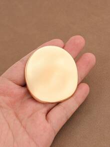 1 pezzo Spilla asimmetrica di colore oro/argento in acciaio inossidabile, spilla da bavero geometrica irregolare ovale, adatta per l'uso quotidiano delle donne