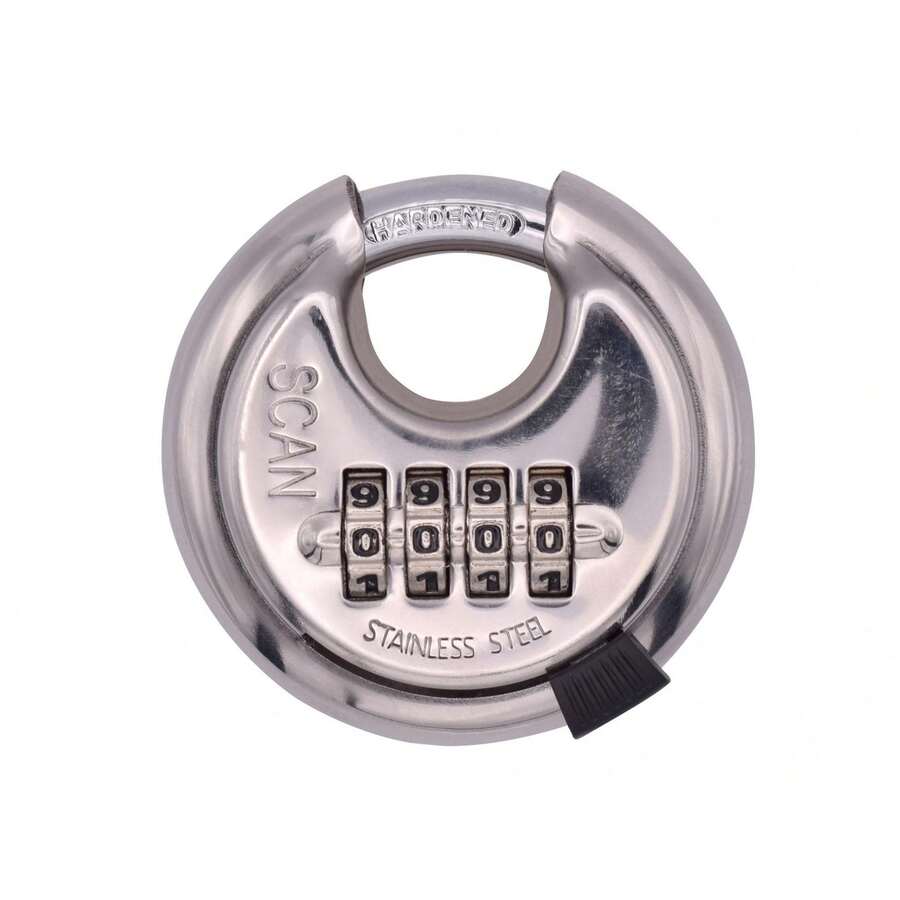 Stainless Steel Disk Type Combination Padlock 70mm (Multi Colour) - (TK25758) - Multicolor - View 1