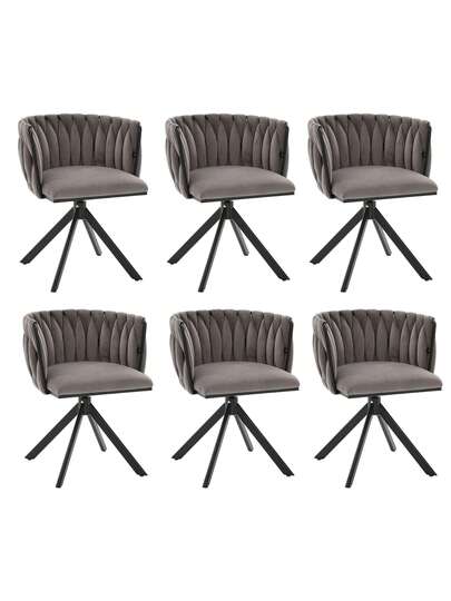 Fluwelen Seats Heavy Metal Frame, 180 Degree Swivel Function, Back, Zachte Luxurious Flexible Between Living Room, Budol Creative Workspace (Set Of 2) view 6